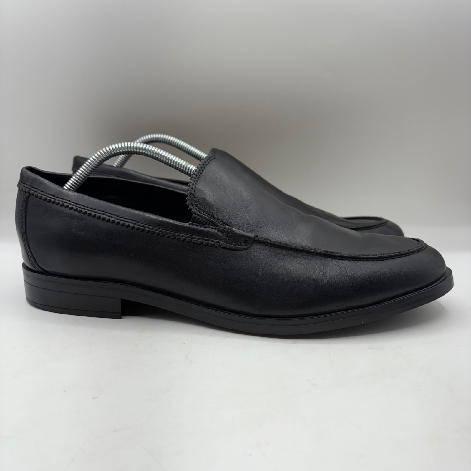 Coach Mens Black Leather Slip On Loafers Dress Shoes Size 12d